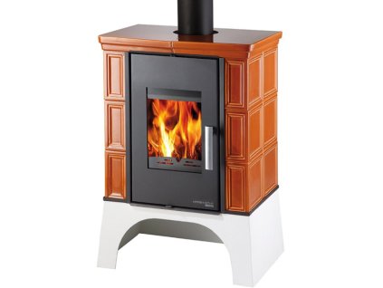 Kachlová kamna HAAS+SOHN EBOLI AL II 4-12,2kW s výměníkem černá/karamel