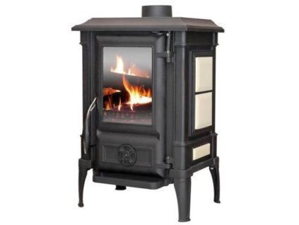 Krbová kamna GUČA ARINA 1112 6,5 kW černá/bílá