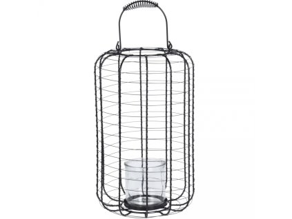 4101 koopman lucerna metal prumer 23 cm vyska 40 cm cerna