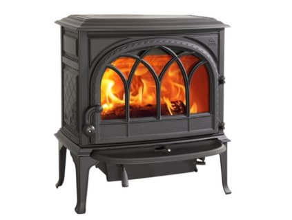 Krbová kamna JOTUL F 400 ECO, 7 kW, s ozdobnými příčkami, černá