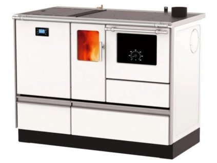 Peletový sporák ALFA TERM H20 ECO E CV s výměníkem 20 kW bílý