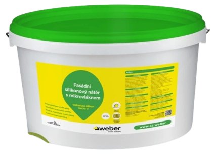 Weberton silikon micro V nátěr na fasádu s mikrovlákny