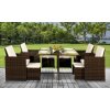 Igotrend zahradní ratanový nábytek hnědý CUBE