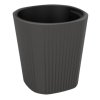 Květináč antracit nízký LAMELA MUZA