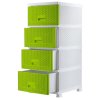 Komoda polyratan bílozelená se zásuvnými šuplíky 44 x 37 x 90,5 cm Mega Plast RAF