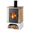 Kachlová kamna HAAS+SOHN EBOLI AL II 4-12,2kW s výměníkem černá/tabák