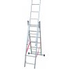 Třídílný hliníkový žebřík štafle schody
