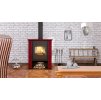 Luxusní kachlová kamna v bordó barvě