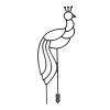 14250 lamela opora rostlin uh 55cm ptaci 2 ks
