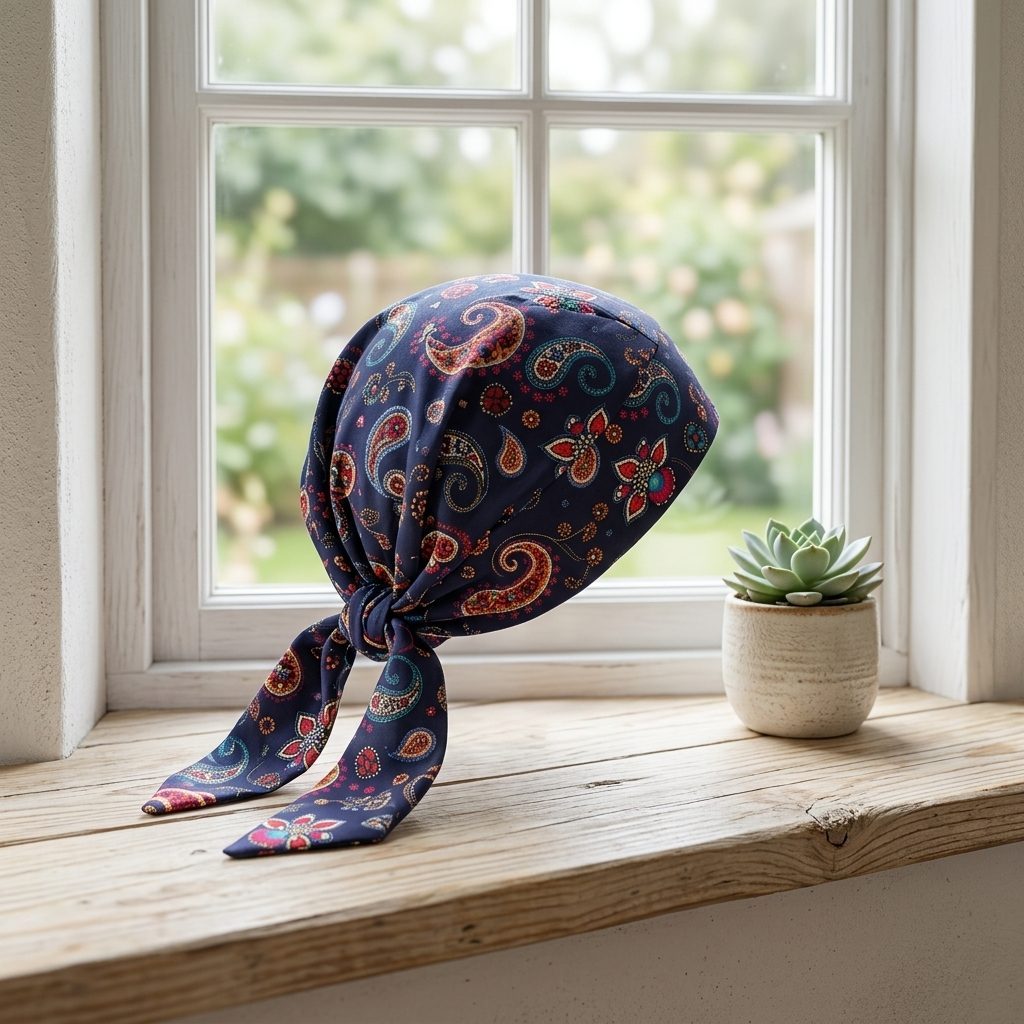 Dámský bavlněný šátek bandana - INDIGO SOUL – foto 4