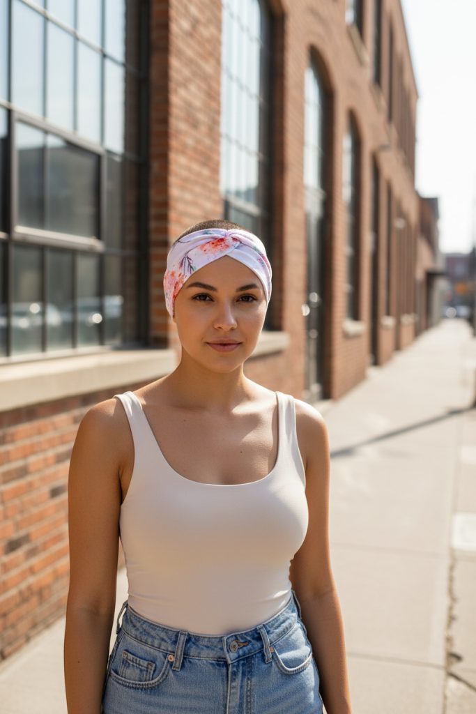 Bavlněná čelenka - BEZINKA BAREVNÁ – foto 3
