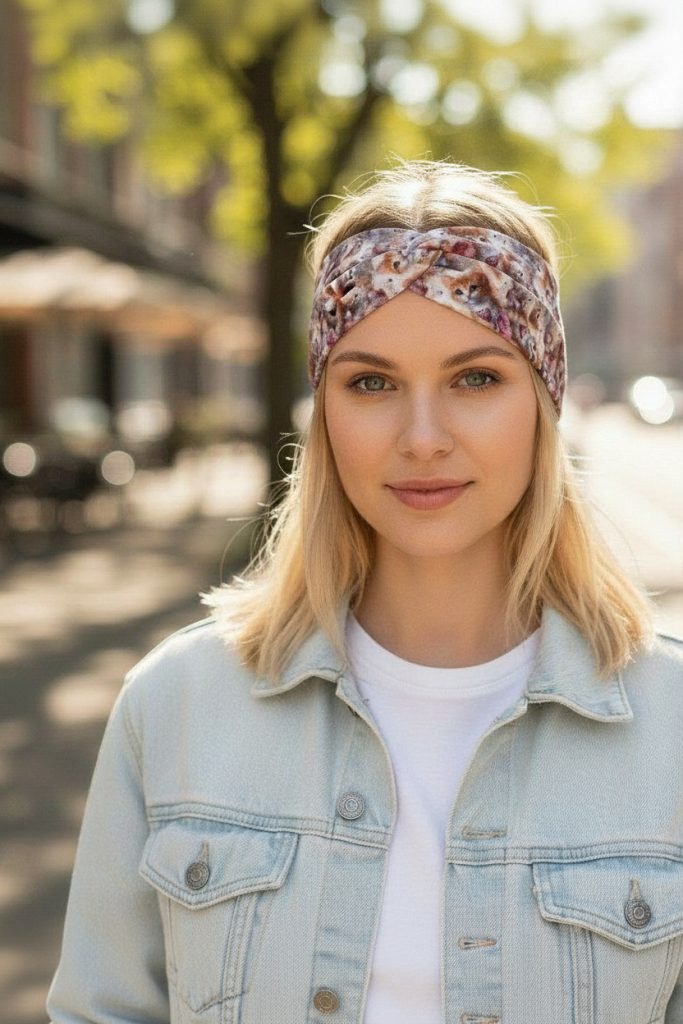 Bavlněná čelenka - KOŤÁTKA – foto 3