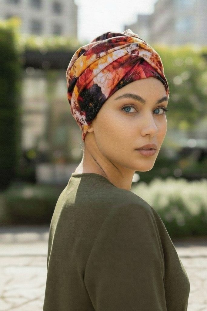 Bavlněný turban-style - AURIELLE – foto 4