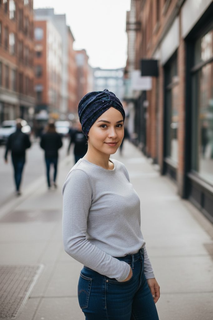 Bavlněný turban-style - GALAXIE – foto 2