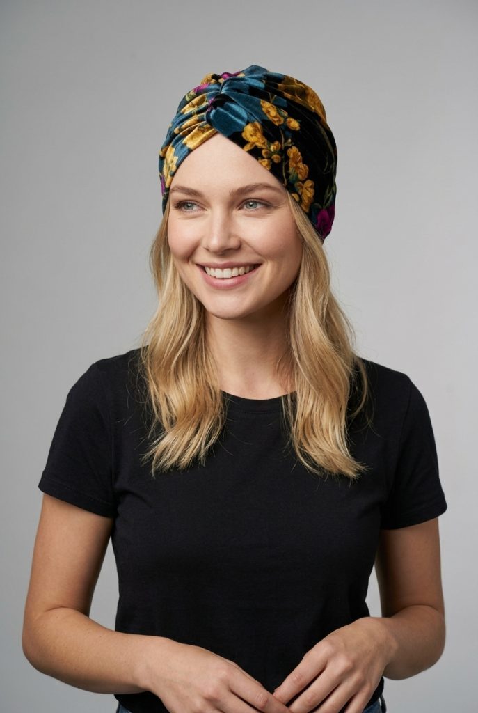 Bavlněný turban-style - VELKÉ KVĚTY – foto 4