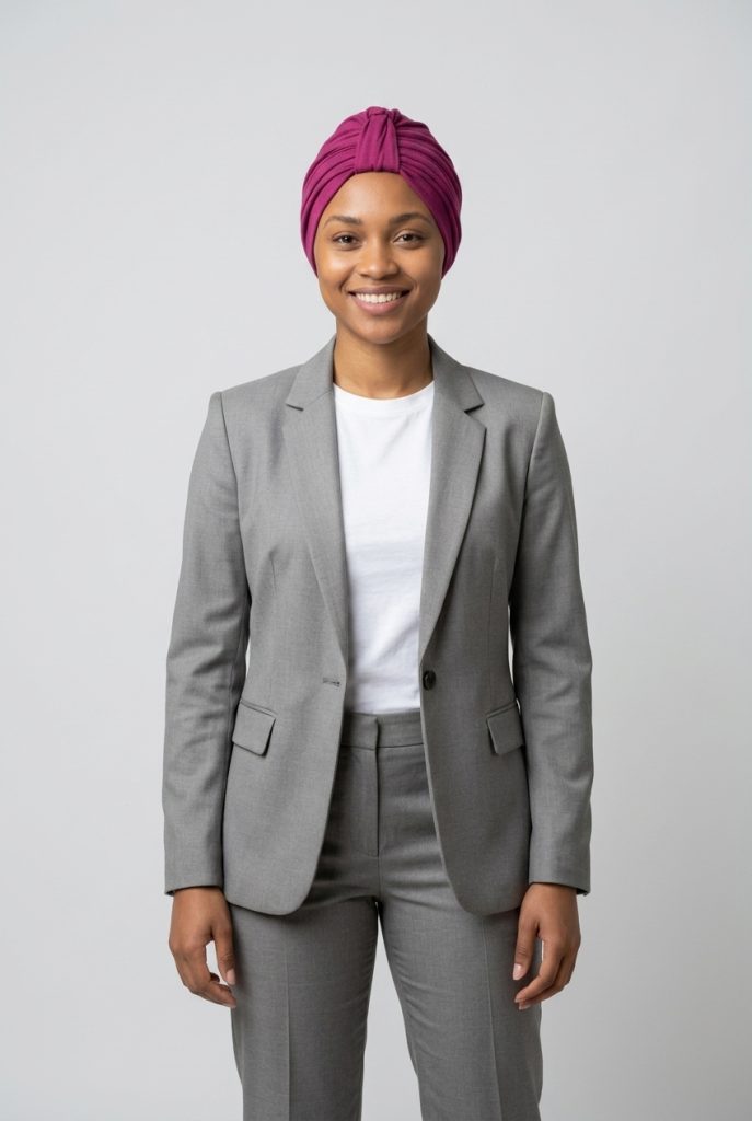 Bavlněný turban-twist - MALINOVÝ – foto 4