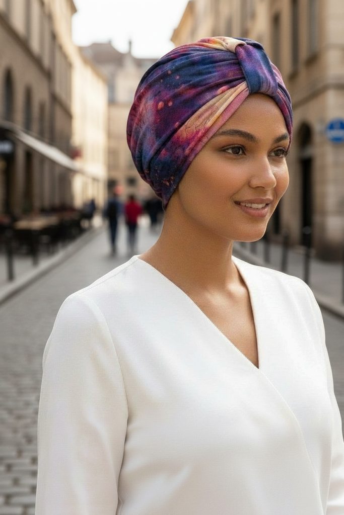 Bavlněný turban-twist - SILVA – foto 3