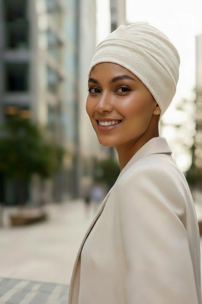 Turban lotus madeira - ECRU – foto 3