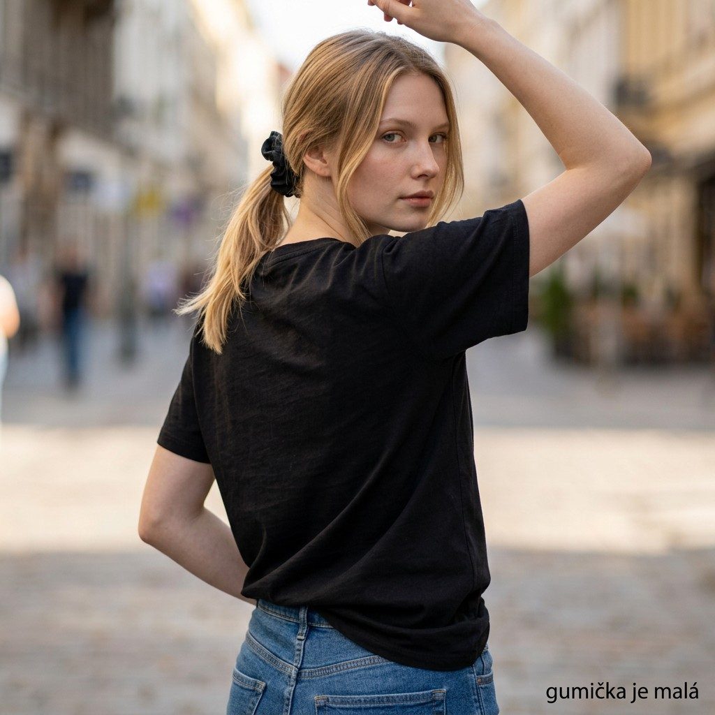 Scrunchie gumička - TEMNÁ MANDALA – foto 2
