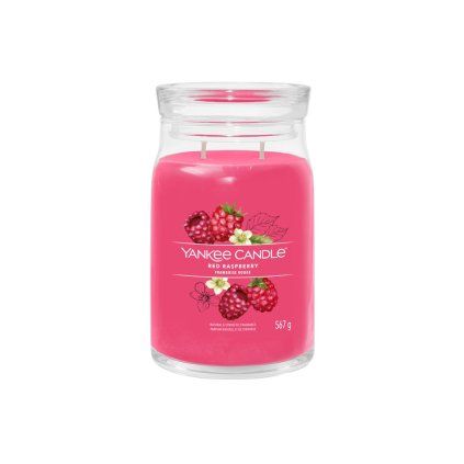 Yankee Candle red RASPBERRY SIGNATURE VELKÝ