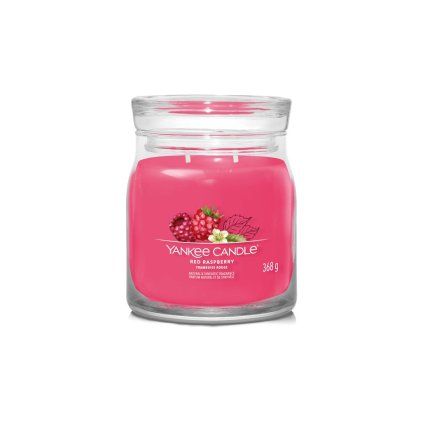 Yankee Candle red RASPBERRY SIGNATURE STŘEDNÍ