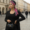 Bavlněný turban-lux - ČERNÁ - RUBÍN
