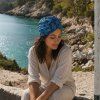 Bavlněný turban-style - MANDALA MODRÁ