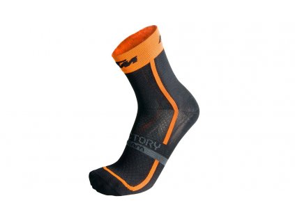 KTM ponožky FactoryTeam černé oranžové 36 39