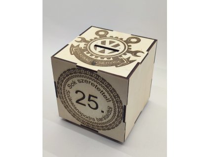 Gravírozott egyedi persely, ajándék