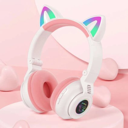 Kitty - Divatos csajos Bluetooth fejhallgató (Szín Fekete)