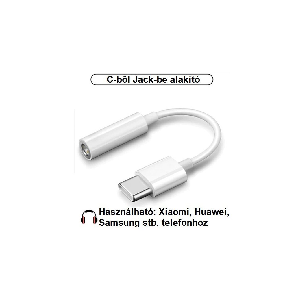 Telefon Type-C-ből Jack 3.5 mm-be való átalakító
