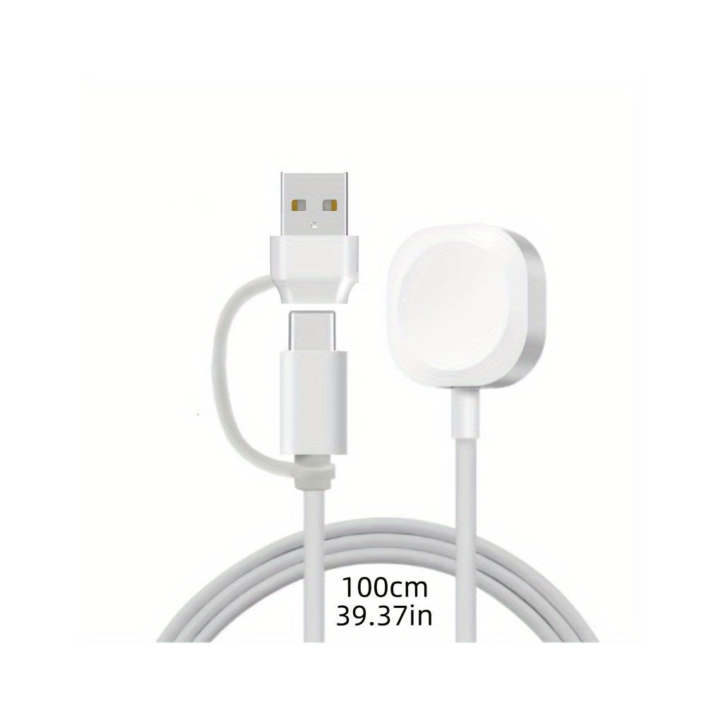 USB és TYPE-C PD Kettős Portos Mágneses Töltőkábel Apple Watch Sorozathoz