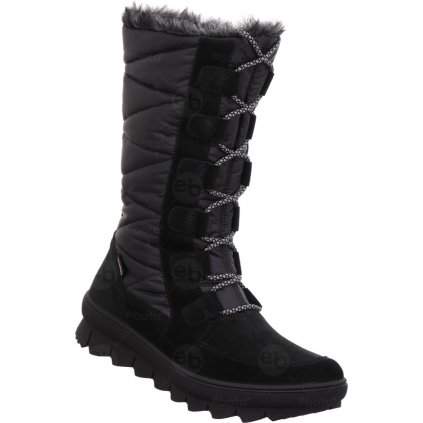 Vysoké dámské zimní boty Legero Novara na zip s membránou Gore-Tex černé 2-009901-0000