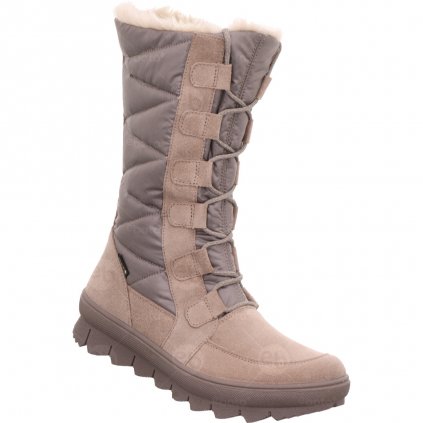 Vysoké dámské zimní boty Legero Novara Giotto na zip s membránou Gore-Tex šedé 2-009901-4500