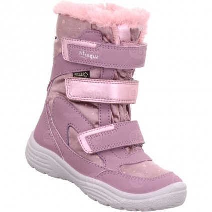 Dětské zimní boty superfit Crystal s membránou Gore-Tex Lila s růžovou 1-009090-8500