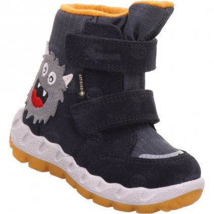 Dětské zimní boty superfit Icebird s membránou Gore-Tex v šedé barvě s čertem 1-006012-2000