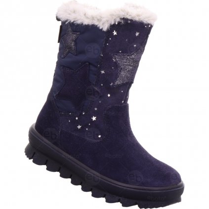 Dětské zimní boty superfit Flavia s membránou Gore-Tex modré na zip 1-000219-8000