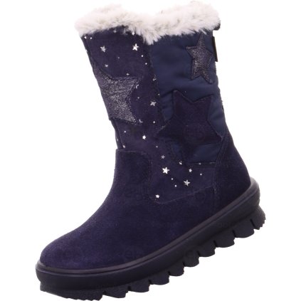 Dětské zimní boty Superfit Flavia 1-000219-8000 s membránou Gore-Tex modré na zip