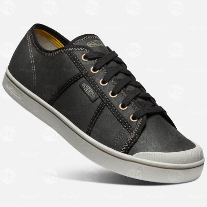 Pánské kožené tenisky Keen Eldon Harvest Sneaker Leather Men Black/Silver birch