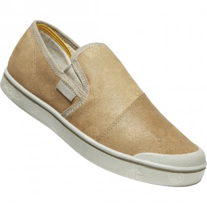 Pánské kožené nazouváky Keen Eldon Harvest Slip-on Leather Men Beige/Silver birch