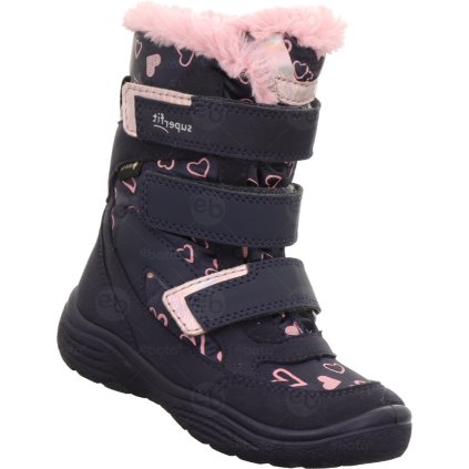 Dětské zimní boty Superfit Crystal s membránou Gore-Tex modré s růžovou 1-009090-8020