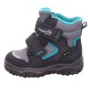 Dětské zimní boty superfit Husky1 s membránou Gore-Tex v šedé s tyrkysovou 1-000047-2010