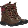 Keen Greta Boot WP Women dark brown/red plaid