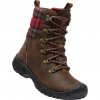 Keen Greta Boot WP Women dark brown/red plaid