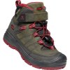 Dětské zimní boty Keen Redwood Mid WP Youth s membránou KEEN.DRY steel grey/red dahlia