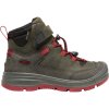Dětské zimní boty Keen Redwood Mid WP Youth s membránou KEEN.DRY steel grey/red dahlia