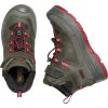 Dětské zimní boty Keen Redwood Mid WP Youth s membránou KEEN.DRY steel grey/red dahlia