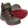 Dětské zimní boty Keen Redwood Mid WP Youth s membránou KEEN.DRY steel grey/red dahlia