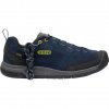 Pánské kožené tenisky Keen Jasper II WP Men Black iris/Magnet s membránou Keen.Dry modré