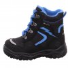 Dětské zimní boty Superfit Husky1 s membránou Gore-Tex se šněrováním v černé s modrou 1-000048-0010